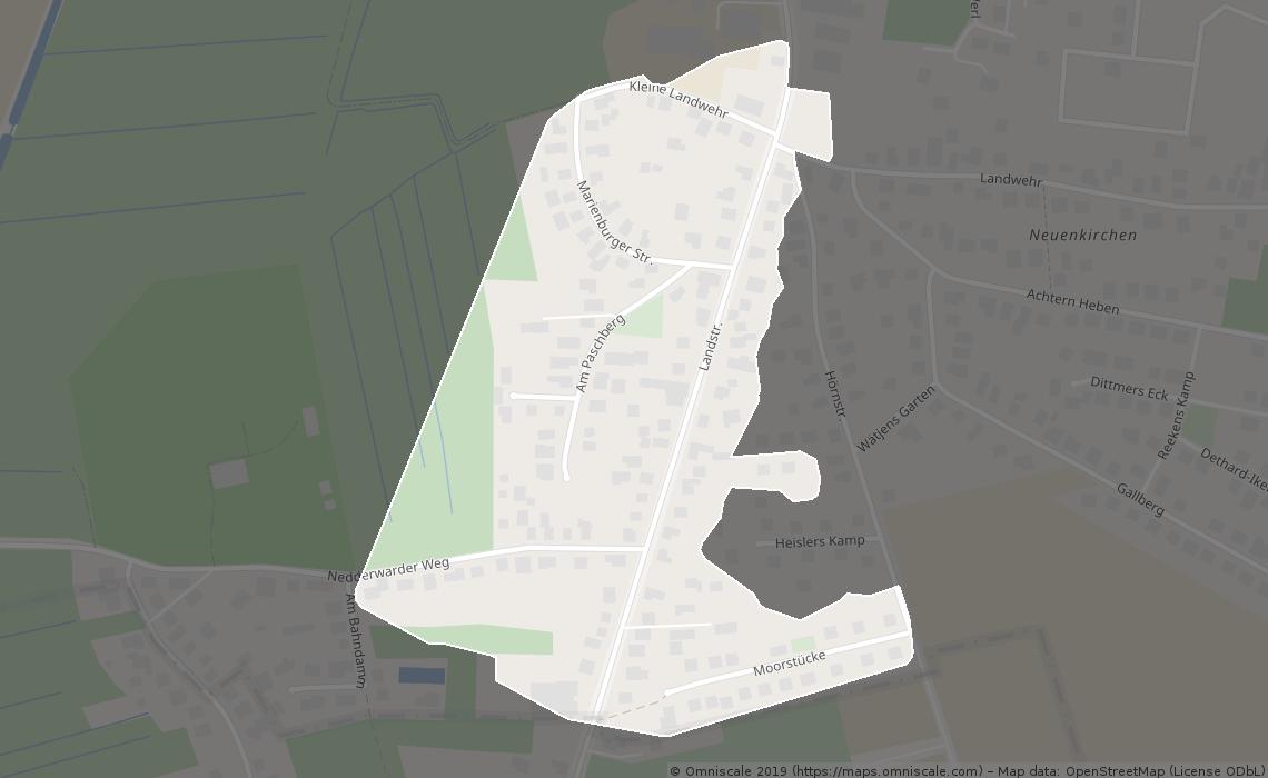 Karte des Zustellbezirks