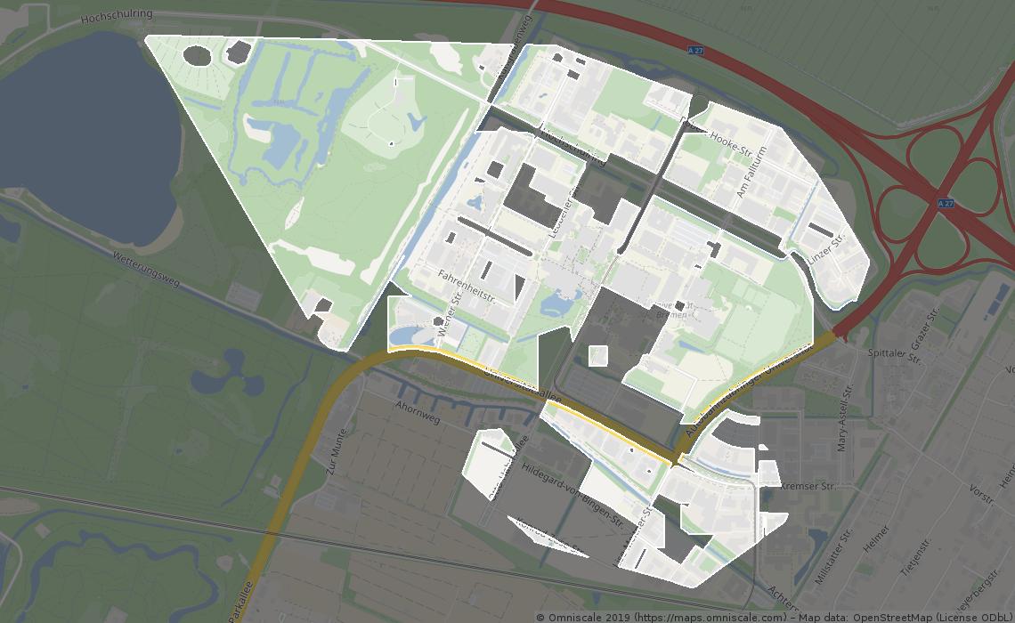 Karte des Zustellbezirks