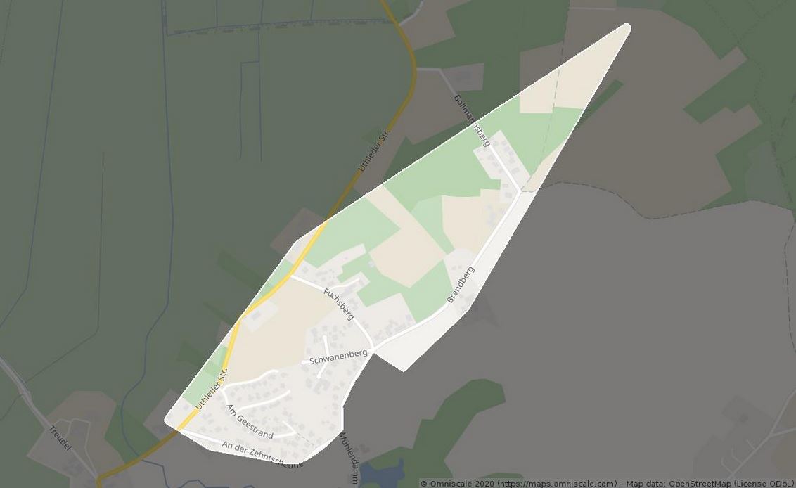 Karte des Zustellbezirks